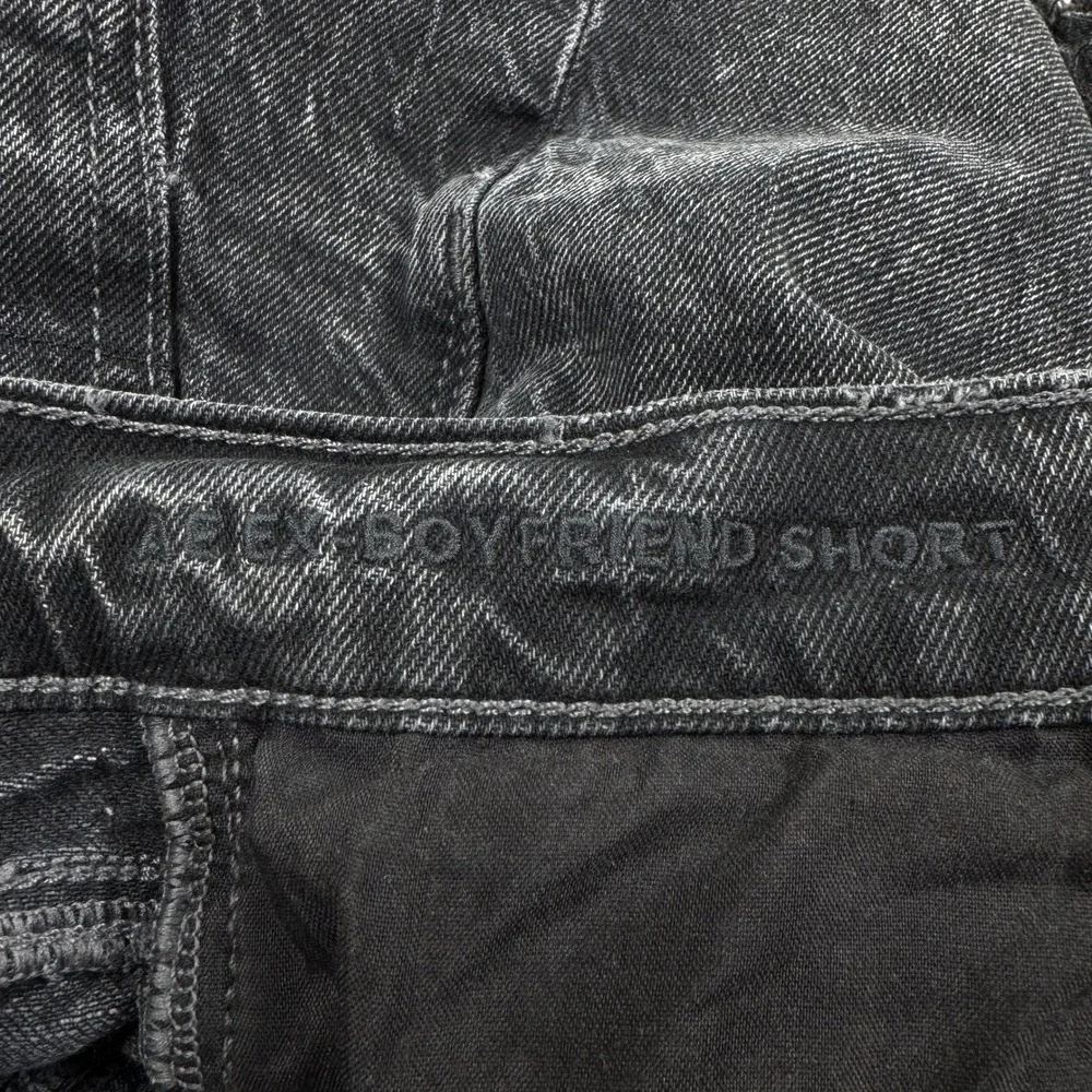 American Eagle Women's Denim Shorts AE Boyfriend Black Raw Hem Cutoff Small(?)